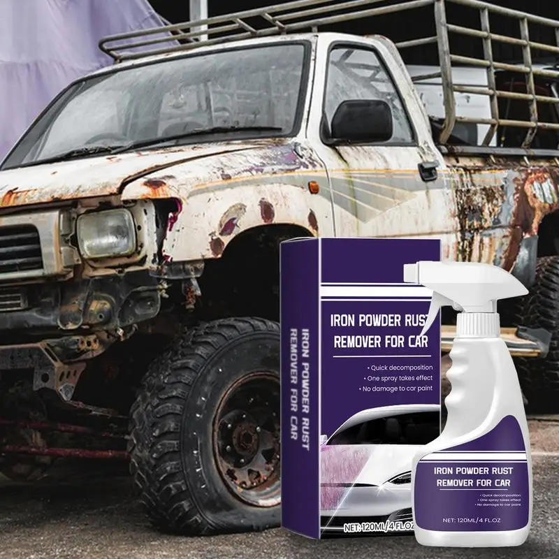 

Iron Remover Car Detailing Powerful Rust Stain Remover Iron Remover Spray Gentle Metal Rust Remover Automobile Rust Remover For