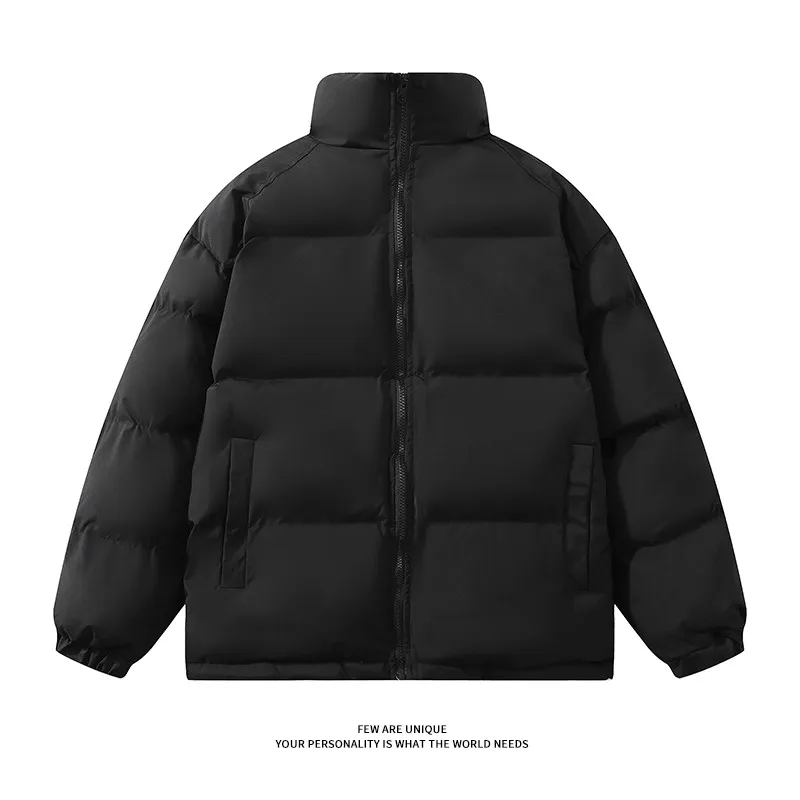 

Men's down Cotton Jaet Winter New Sle Thi Warm Stand Collar Loose Bread Sle Faionable Youth Casual Polyester Fiber