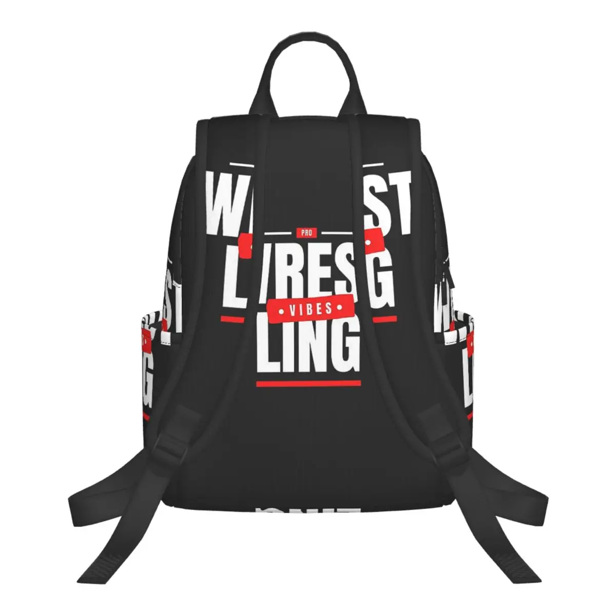Pro Wrestling Vibes Student Backpack School Bag Hiking Travel Daypack for Men Women Bookbag Shoulder Bags