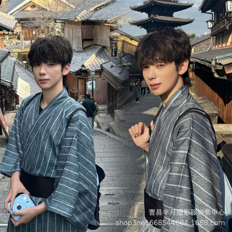 

Мужской формальный халат-кимоно, традиционный японский купальный костюм, повседневная одежда для японской кухни и хозяйства