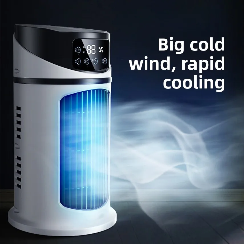 Home Desktop Cooling Fan With Mist Humidification, Usb-powered Multifunctional Timed Air Conditioning Fan