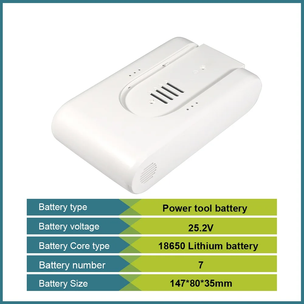 

electric Rechargeable 25.2V 3Ah 18650 7S1P Rechargeable Lithium Battery Pack for Xiaomi Mijia G9 G10 Cordless Vacuum Cleaner