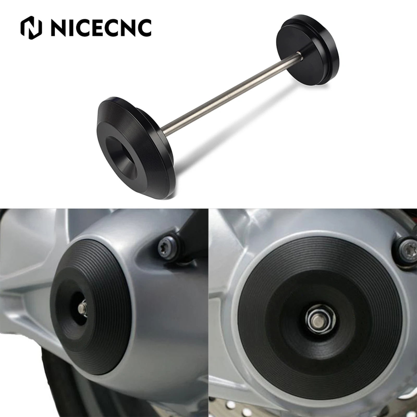Rear Hoops Axle Protection Crash Pad Hub Cover For BMW R1200R R 1200 RS RT 2015-2019 R 1250 GS R1250RT R 1250 R 2019-2023 2022