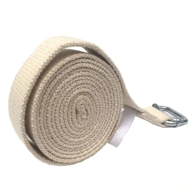 Stretch Yoga Strap Durable Pure Cotton Exercise Straps Strap Adjustable D-Ring Buckle Gives Flexibility For Yoga Pure Cotton