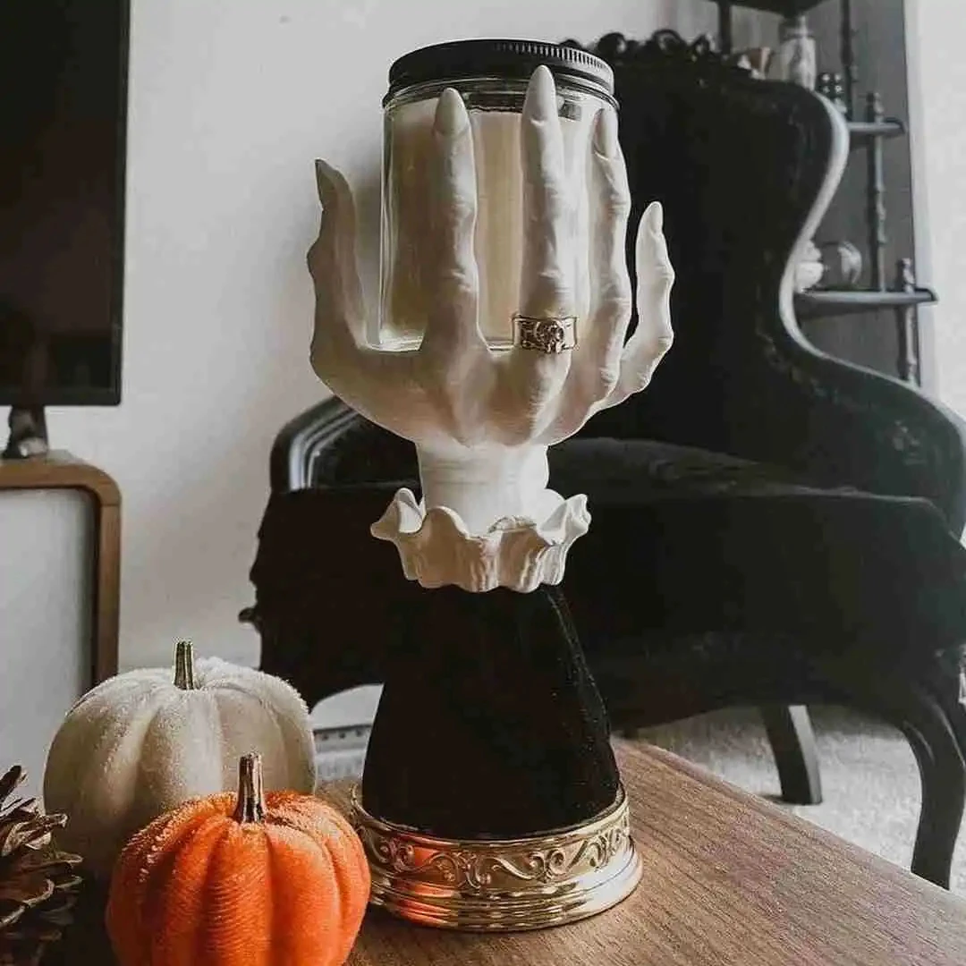 

Witch Hand Candlestick Holders Witch Hand Candle Holder Candle Holder Gothic Decor Resin Witch Candle Holder Halloween Creative