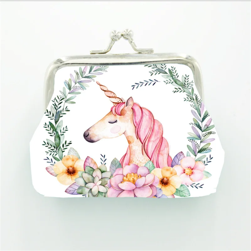 Unicorn Coin Purses Holder Women Mini Change Wallets Girl Money Bag Coin Bag Children Zipper Small Pouch Key Pockets