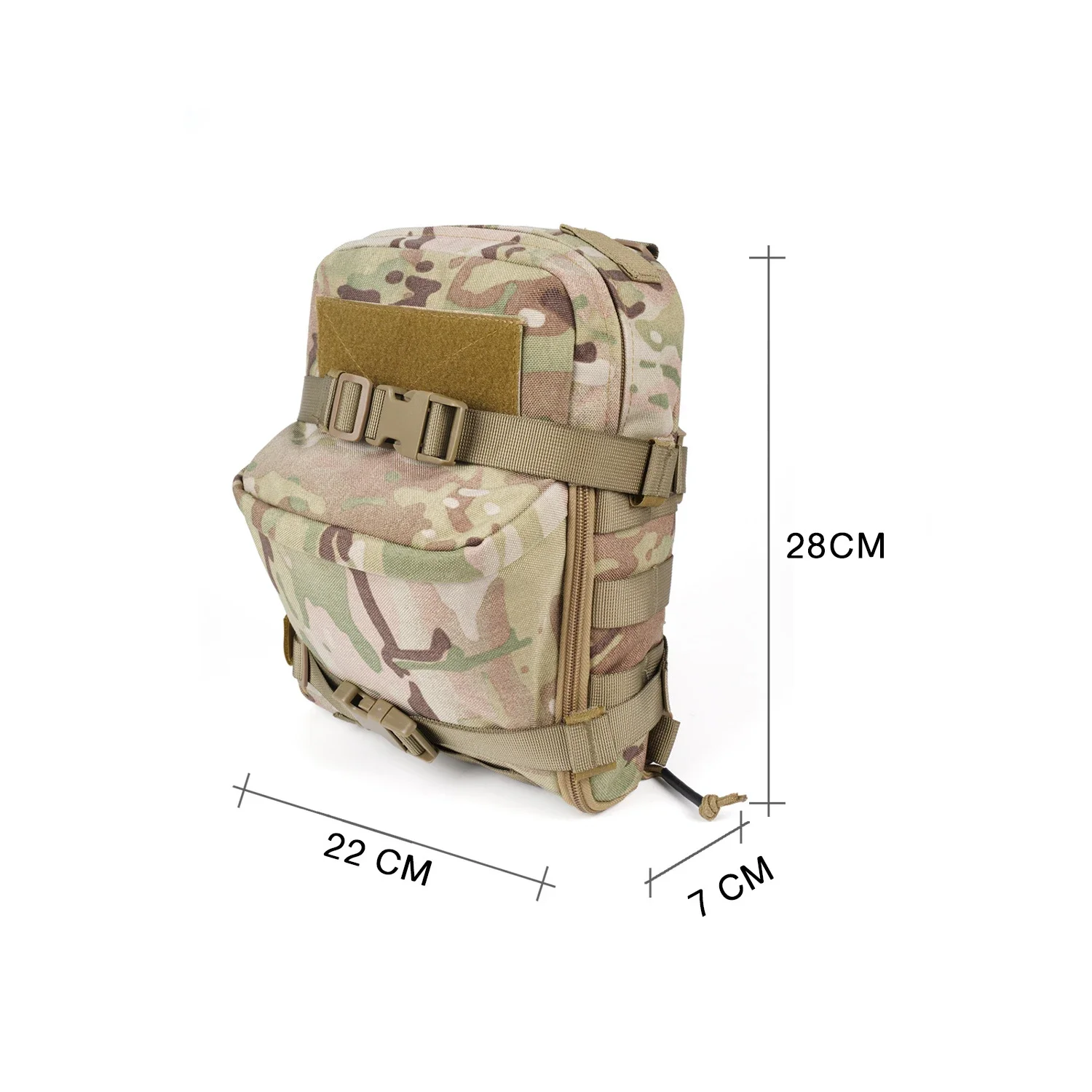 Tactical Hydration Pack Mini Back Panel Water Bag Nylon Molle Pouch Hunting Lightweight Vest Hose Accessories Zipper Backpack