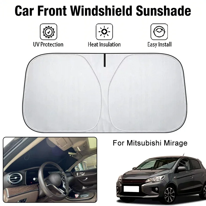 

Foldable Car Windshield Sun Shade UV Block Heat Insulation For Mitsubishi Mirage Interior Protection Accessories