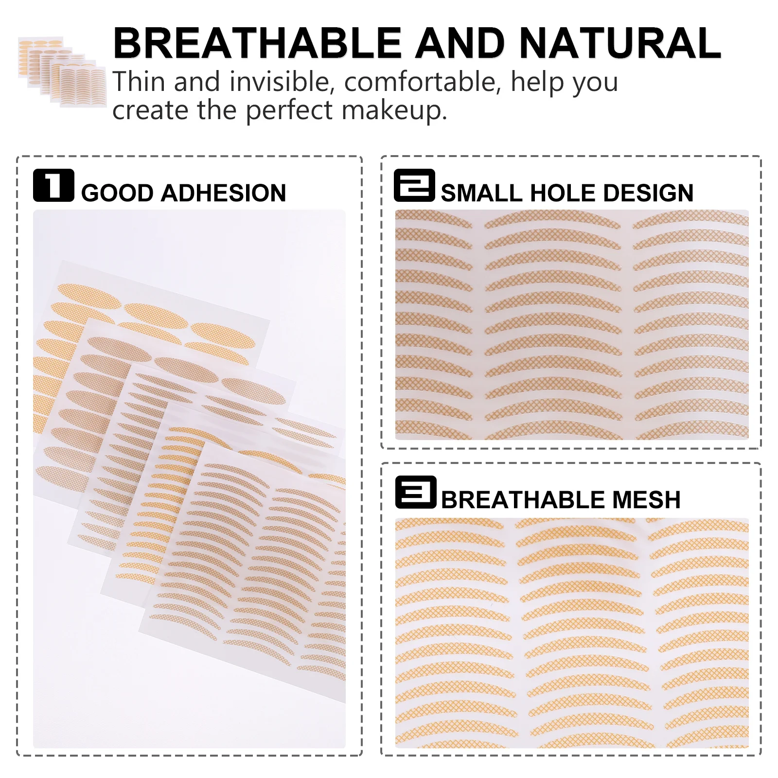 ملصقات جفن غير مرئية رقيقة قابلة للتنفس شريط جفن مزدوج للنساء شرائط رفع العين الناعمة بدون ألم أداة مكياج