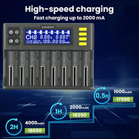 Liitokala Lii-S8 Battery Charger for 1.2V 3.7V 9V 14500 17500 26650 AA AAA NiMH/CD Rechargeable Lithium 1.2-3.7V 9V Output