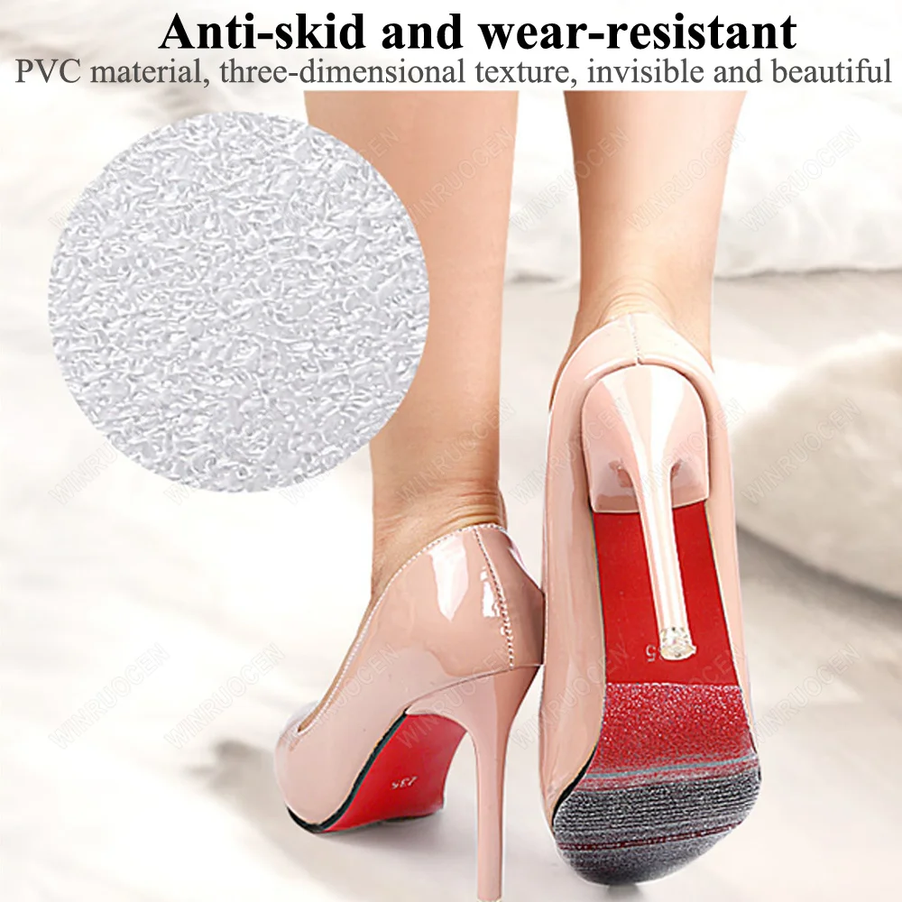 1 Roll 50*10CM Outsoles Protector Transparent Sole Sticker Anti Slip Tape Self Adhesive Shoe Ground Grips For High Heels