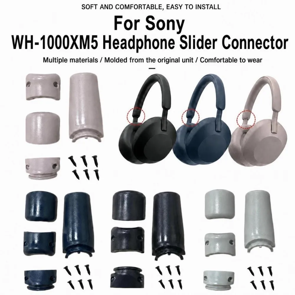 Plastic Headphone Hinge Repair Kit With Disassemble Tool Complete Set Plastic Hinge Slider Connector for Sony WH 1000XM5