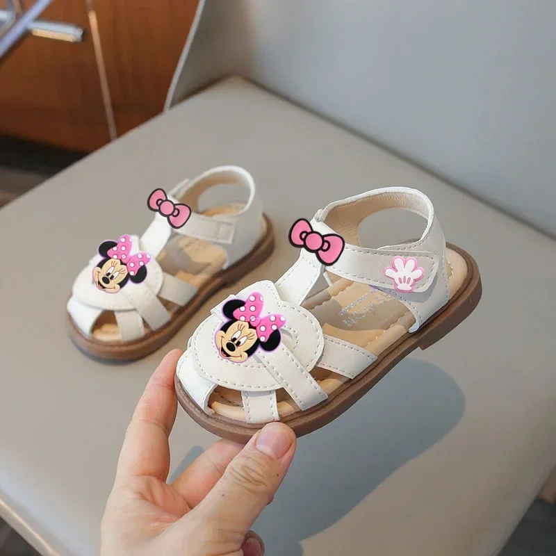

Disney Mickey Mouse Children's Soft Sole Toddler Shoes Girls Sandals slippers Summer New Cute Baby Cutout Princess Beach Shoes