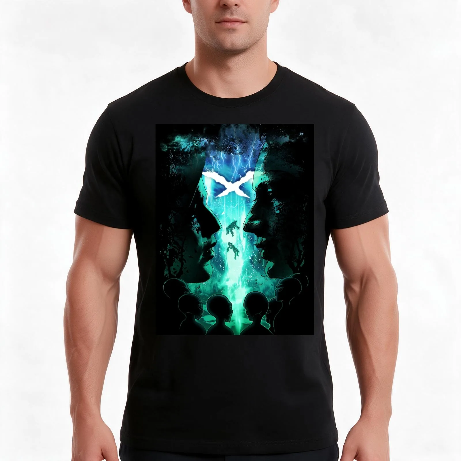 The X-Files T-Shirt, Summer Casual Cotton Tee, Oversized Streetwear Tops, Vintage Graphic Print, Loose Fit Short Sleeve