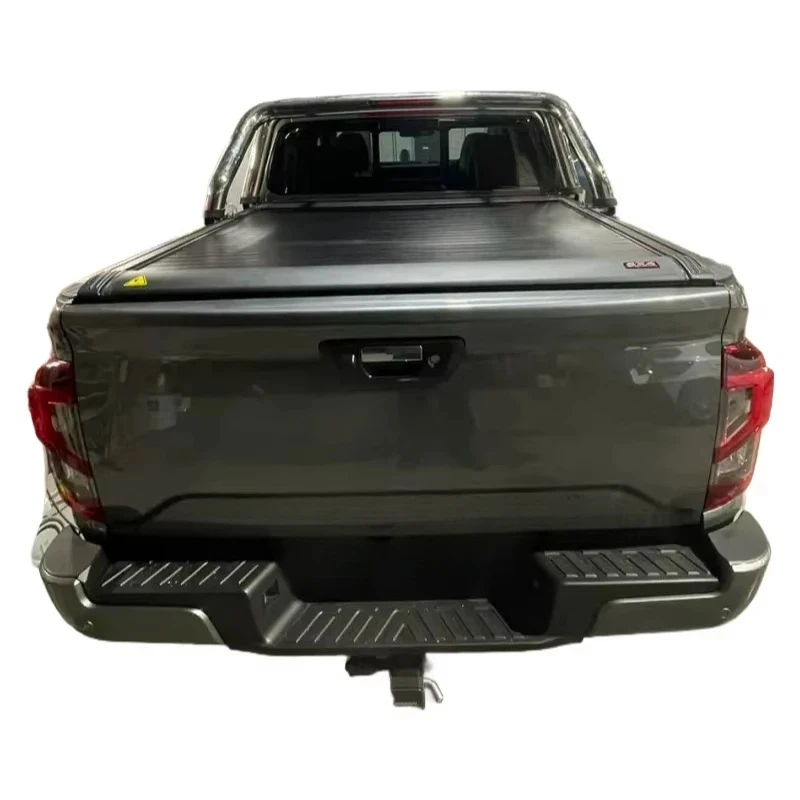 Retractable Truck Bed Tonneau Cover Electric Operation Aluminum Alloy Locking Waterproof No-Drilling Installation