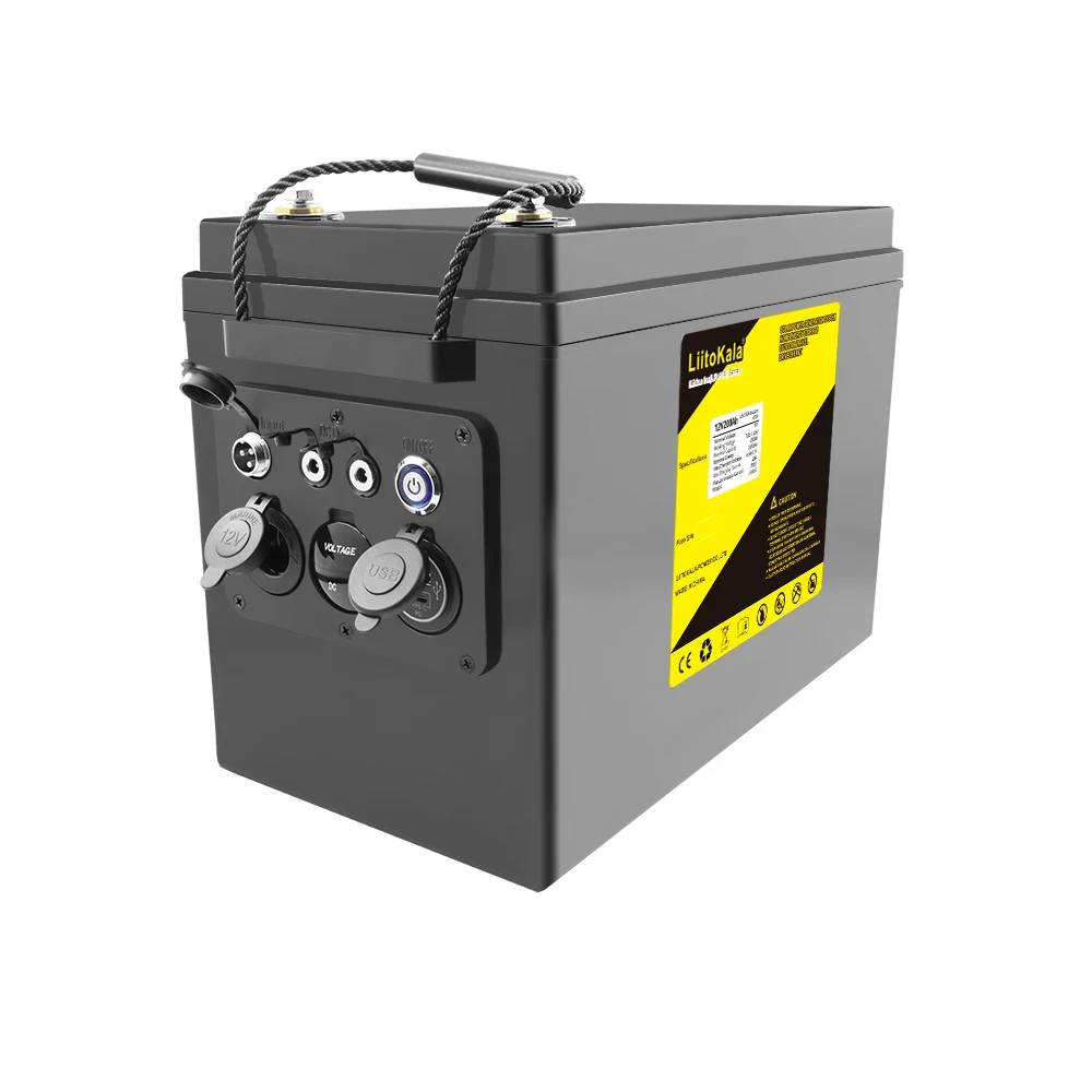 LiitoKala-batería Lifepo4 para coche todoterreno, 12,8 V, 200Ah, energía eólica Solar, salida de 5V/12V