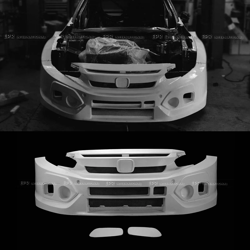 

For Civic FK7 TCR Type wide body front bumper with fog light cover