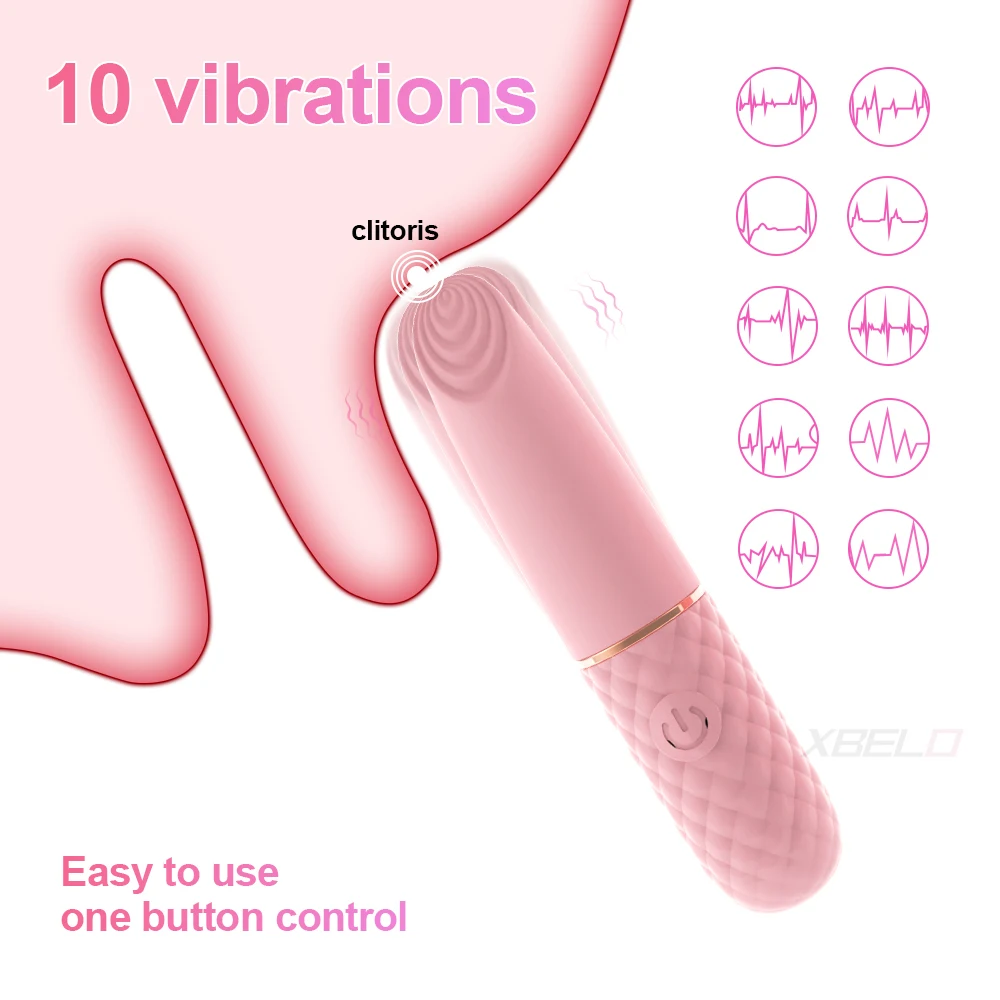 10 Speed Mini Bullet Vibrator for Women Fast Orgasm Clitoris Stimulator Rechargeable Female Masturbation Goods Sex Toy for Adult