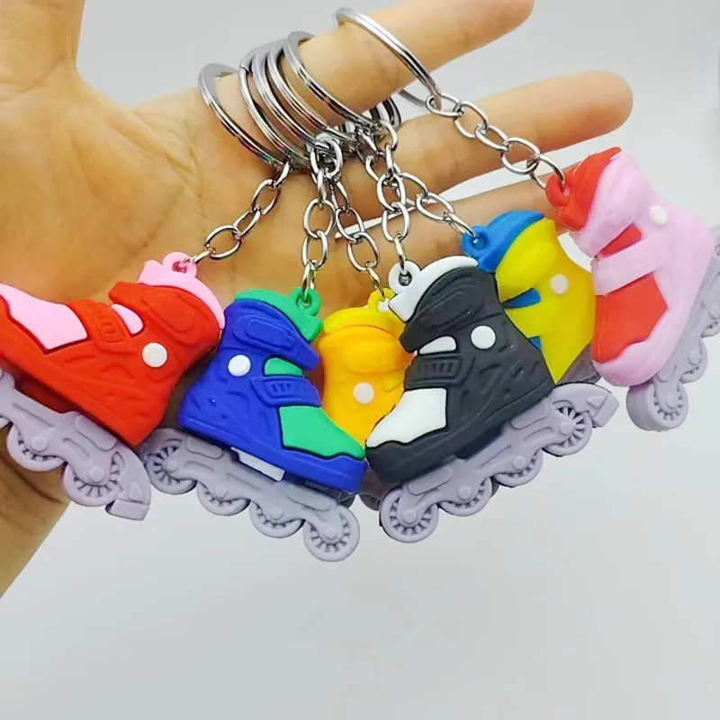 1PC Cartoon Roller Skates Shoes Keychain DIY Jewelry Men Boy grils Souvenir Party Gifts image 4