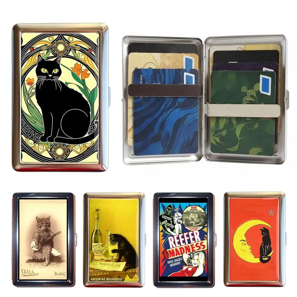 Vintage-Style Vintage Card Case Versatile Design Easy Snap Cash Case Multi-function Metal Material Card Holder ID Card Holder