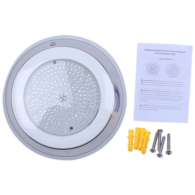 5X 18 Вт из нержавеющей стали + ПК, светодиодные светильники для бассейна, RGB, многоцветные, 12 В