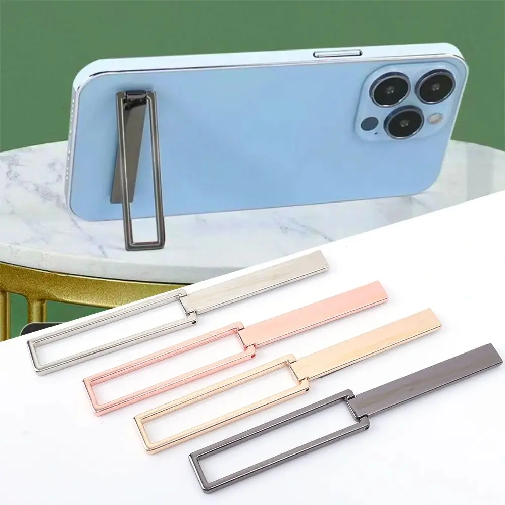 

Creative Zinc Alloy Phone Holder Portable Ultra Thin Back Sticker Bracket Foldable Invisible Phone Support Kickstand Universal