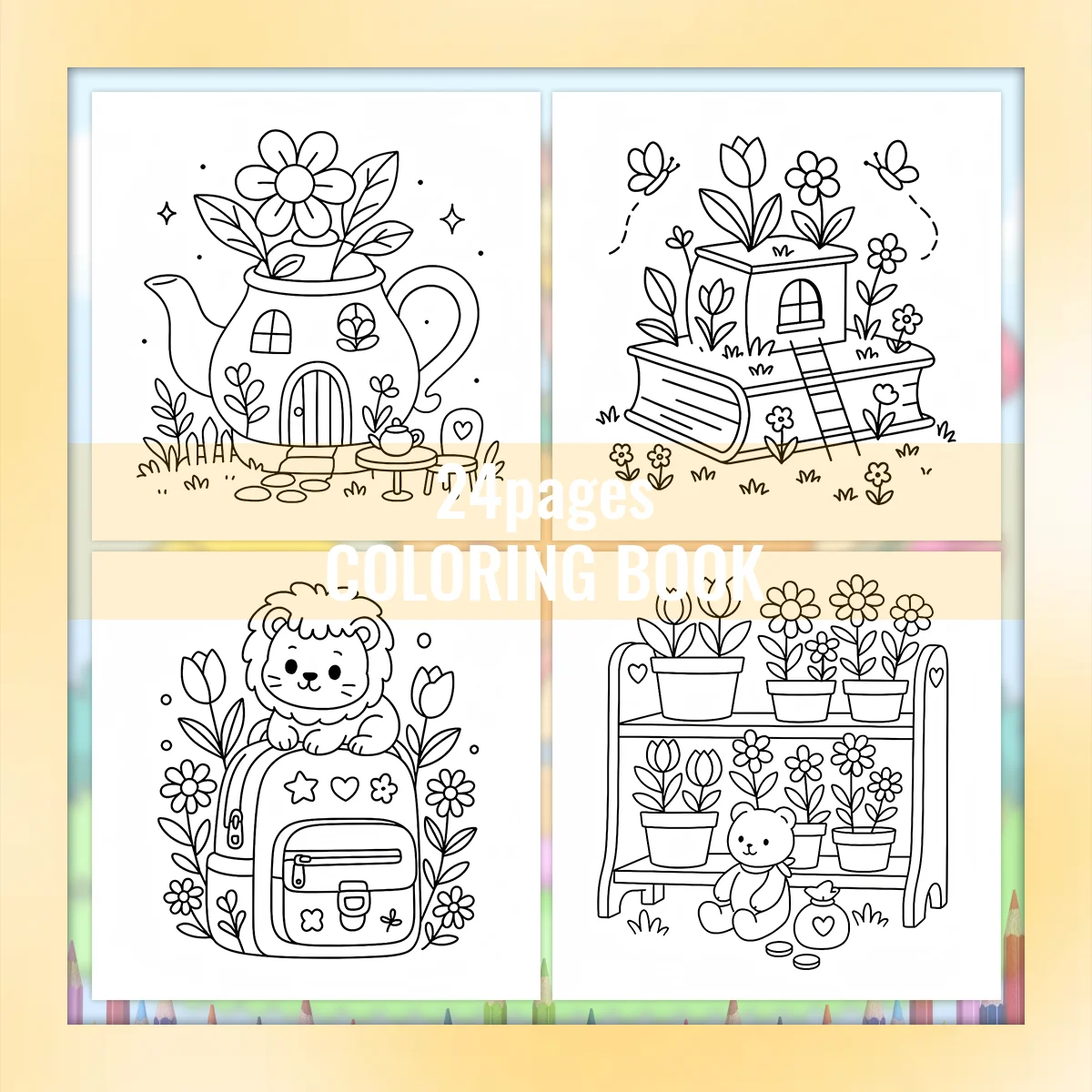 PICCOLI GIARDINI CUTE COMFY Patterns Libro da colorare per adulti e adolescenti Simpatico libro da disegno Regalo perfetto per feste e compleanni