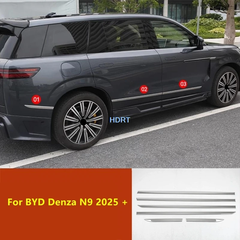 

Car Styling Door Side Strip Skirt Edge Body Anti Trim Protector Decoration Accessories Exterior Sticker For BYD Denza N9 2025 +