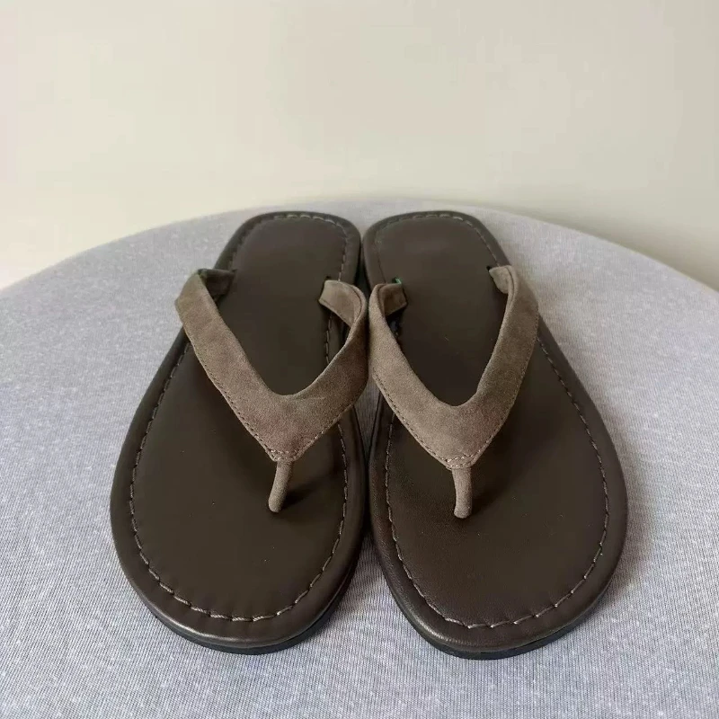 

Женские шлепанцы-сандалии на плоской подошве, дышащие повседневные туфли для улицы, новинка лета 2026, пляжные тапочки с нескользящей подошвой