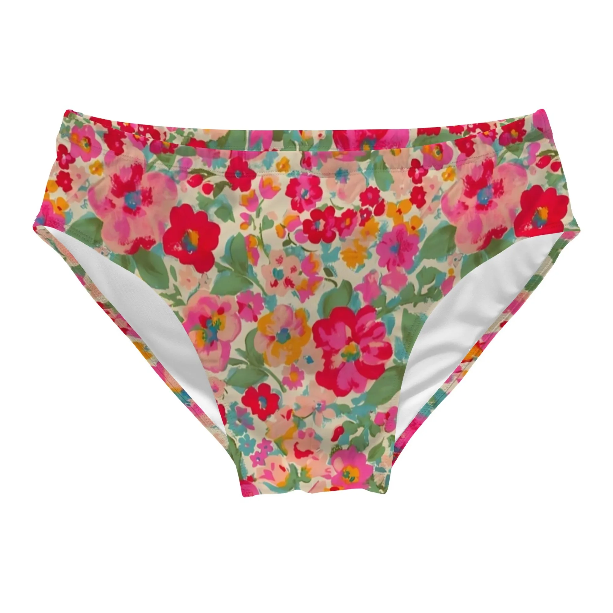 

Romantic Watercolor Floral Art Printing Men's Swimming Trunks Quick-drying Non-slip Beach Vacation Swimming Trunks Sexy Bikini