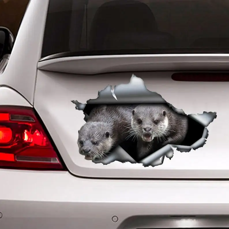 Otters sticker , car decoration, car sticker , funny otter sticker