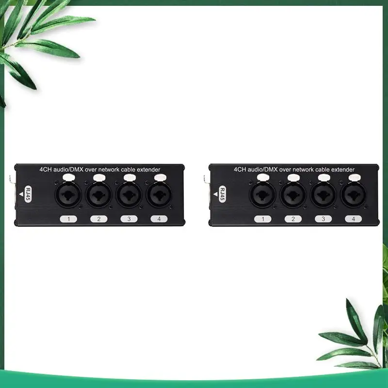YSS-2X 4-Channel Audio/DMX Over Network Cable Extender 3-Pin XLR Audio And DMX512 Network Signal Extender Female
