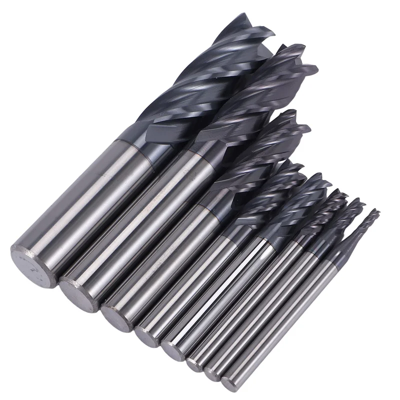 

AEE6-8Pcs 2-12Mm Carbide End Mill 4 Flutes End Mill Set Milling Cutter Tool Kit CNC Carbide Milling Cutter Spiral Router Bits