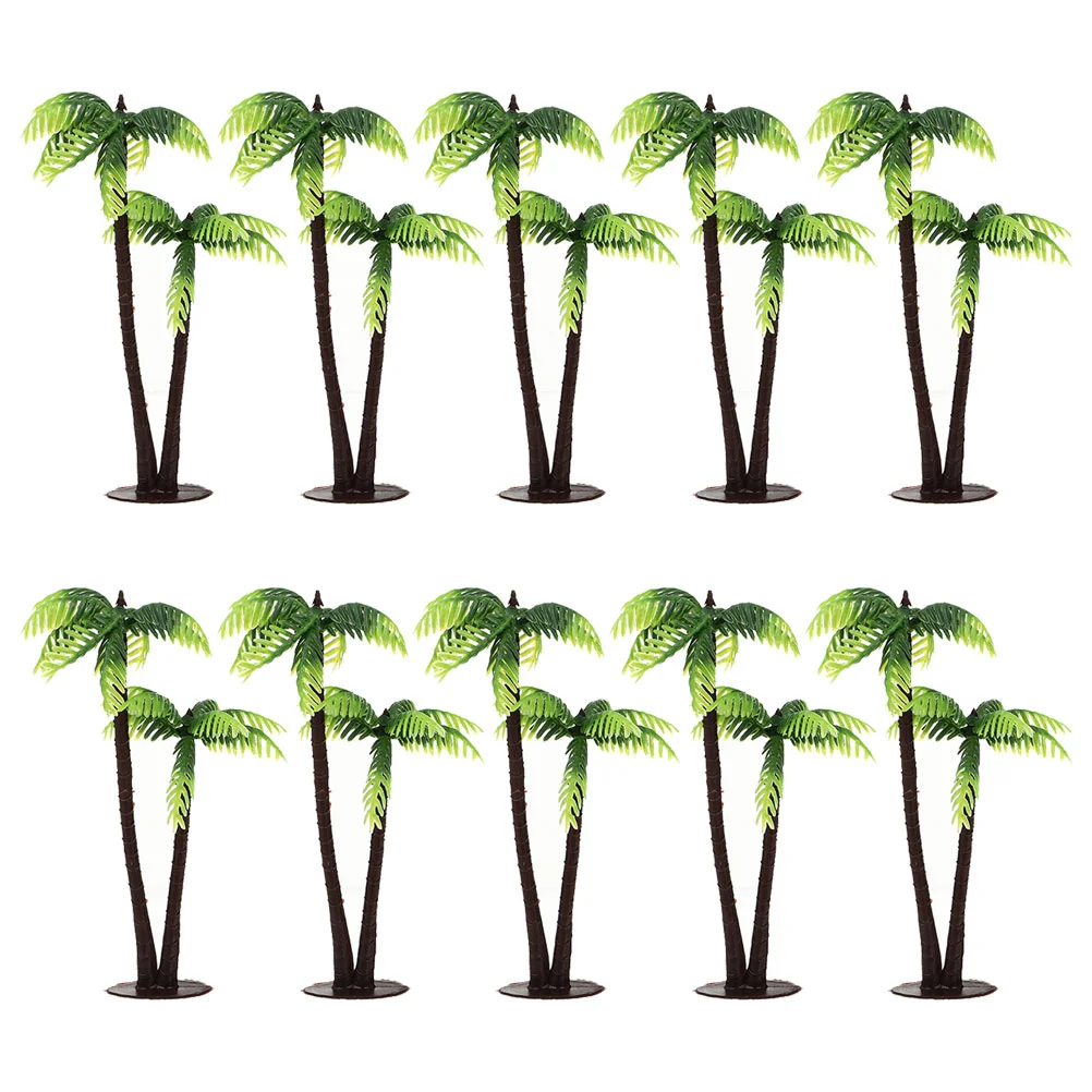 

10 Pcs Toy Artificial Coconut Tree Model Trees Decorations 1400X700X600CM Decorative Aquarium Wear-resistant