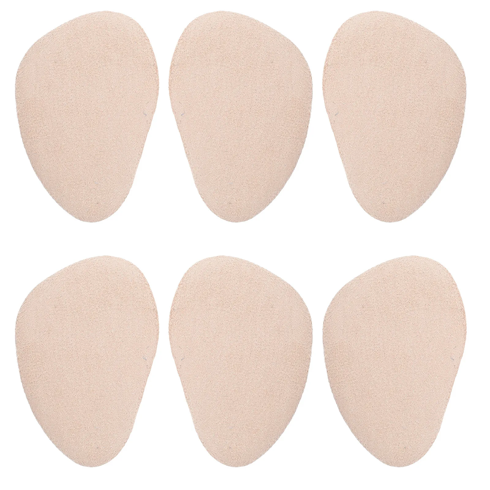 

6Pcs Grey Flannelette Gel Forefoot Pads for High Heels Non-Slip Wear-Resistant Insole Cushions Relieving Bone Pain Comfortable