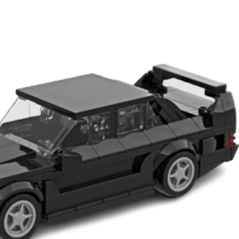 323 قطعة من مكعبات بناء الجسيمات الصغيرة MOC لعبة نموذج سيارة السباق الكلاسيكية، زخرفة السيارة، هدية ذاتية الصنع