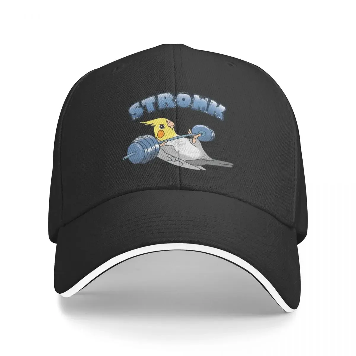 Animal Parrots Cockatiel Doodle Fitness Parrot Workout Dad Hats Pure Color Women's Hat Sunprotection Baseball Caps Peaked Cap