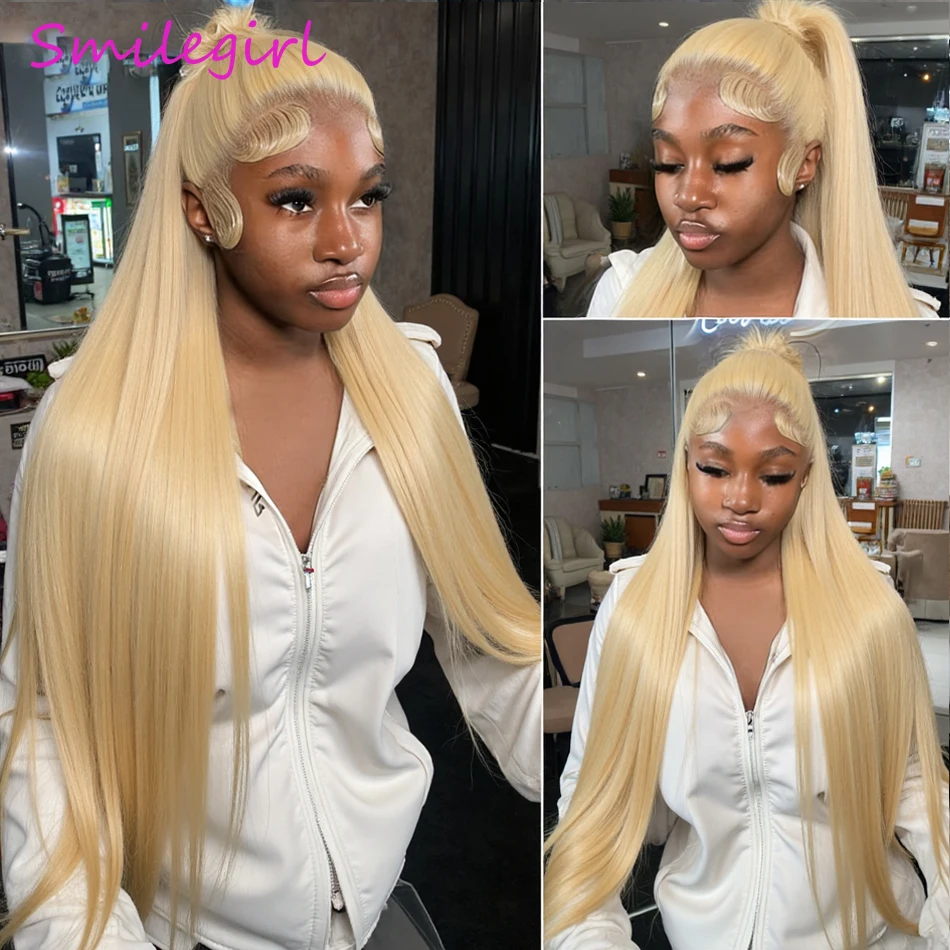 

613 Бесклеевые парики, человеческие волосы 4x4, парик с кружевной застежкой, прямой блондин, 13x6, прозрачный Hd, кружевной фронтальный парик, предварительно выщипанный, плотность 250