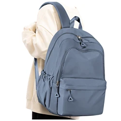 School bag, preppy, cute, light, large capacity, simple, backpack, junior high school students, college students commuting bag