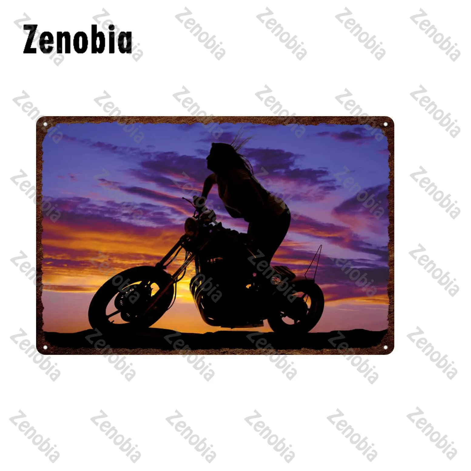 Vintage Motorcycle  Glamorous Women Metal Poster  Retro Tin Signs for Garage Man Cave Wall Decor  Stylish Iron Painting for Home
