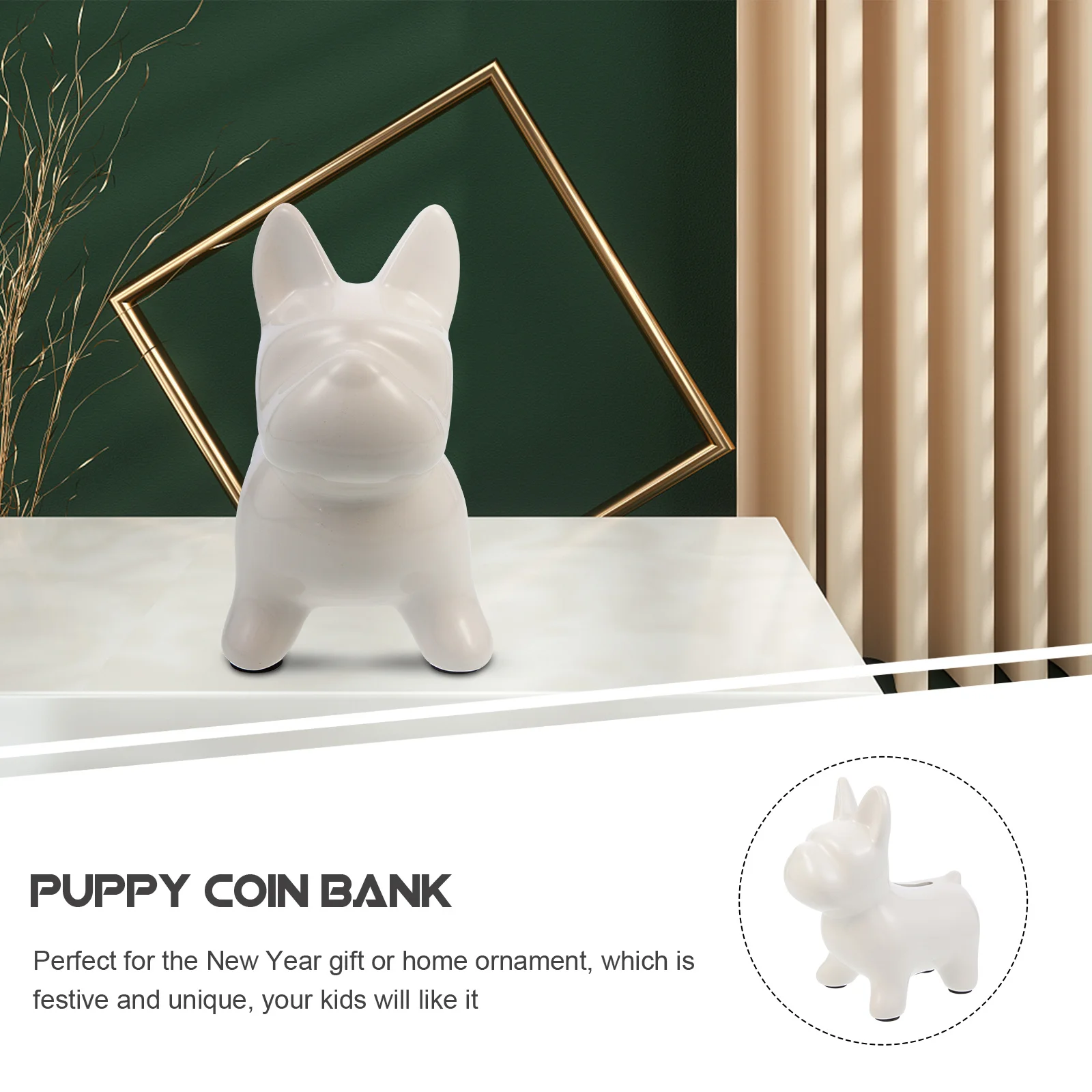 

Ceramic Puppy Coin Bank Adorable Cartoon Money Jar Kids Coin Holder Home Decoration Gift Adorable Piggy Bank Creative Money Box