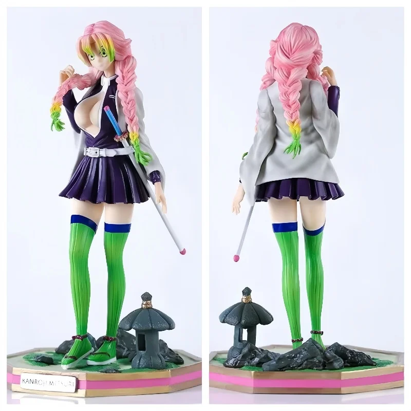 

25cm Anime Demon Slayer Battle Love Pillar Ganlu Temple Standing Posture Figurine Anime Model Sword Action Figure Ornament Toy