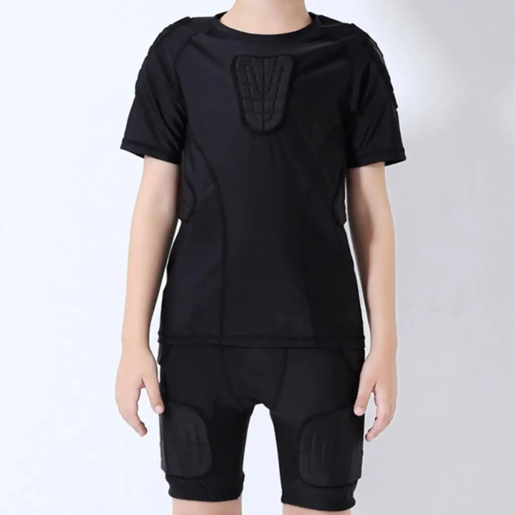 

Football Goalkeeper Goalie Padded Child Soccer Pad Shirt Baselayer