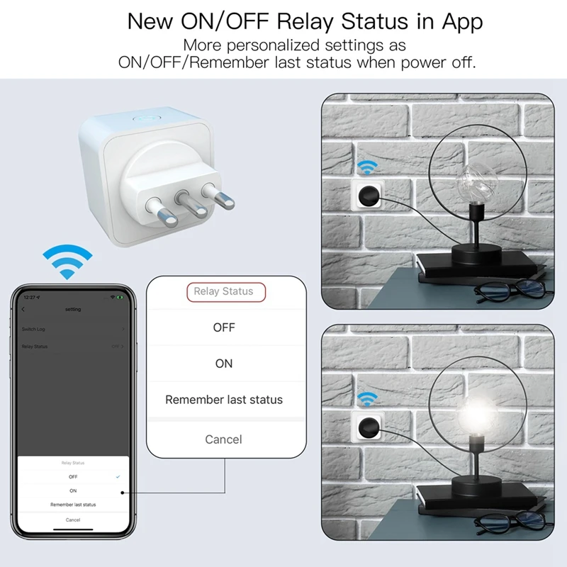 Tuya WiFi Plug Inteligente, Plug Italiano, Controle de Voz, Monitor de Energia, Tomada Temporizador para Alexa, Google Home, Vida Inteligente, 16A