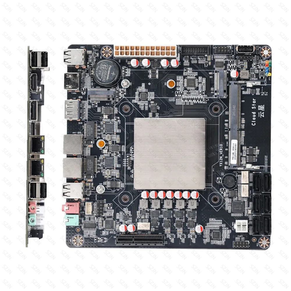 미니 ITX 메인보드 N150 DIY NAS 지원 DDR4 최대 32GB 2개의 2.5G RJ45 포트 6개의 SATA3.0 포트 2개의 M.2 NVME 포트 저전력 소비 메인보드