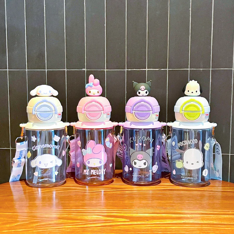 

Sanrio Kawaii Anime Cartoon series My melody Kuromi Cinnamoroll Large-capacity drinking water cup for children and students