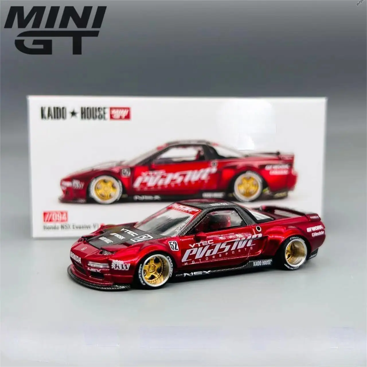 

TSM KAIDO HOUSE MINI GT 1/64 KHMG094 NSX Evasive V1 Red Black Chase Die-cast alloy car model Collection gift