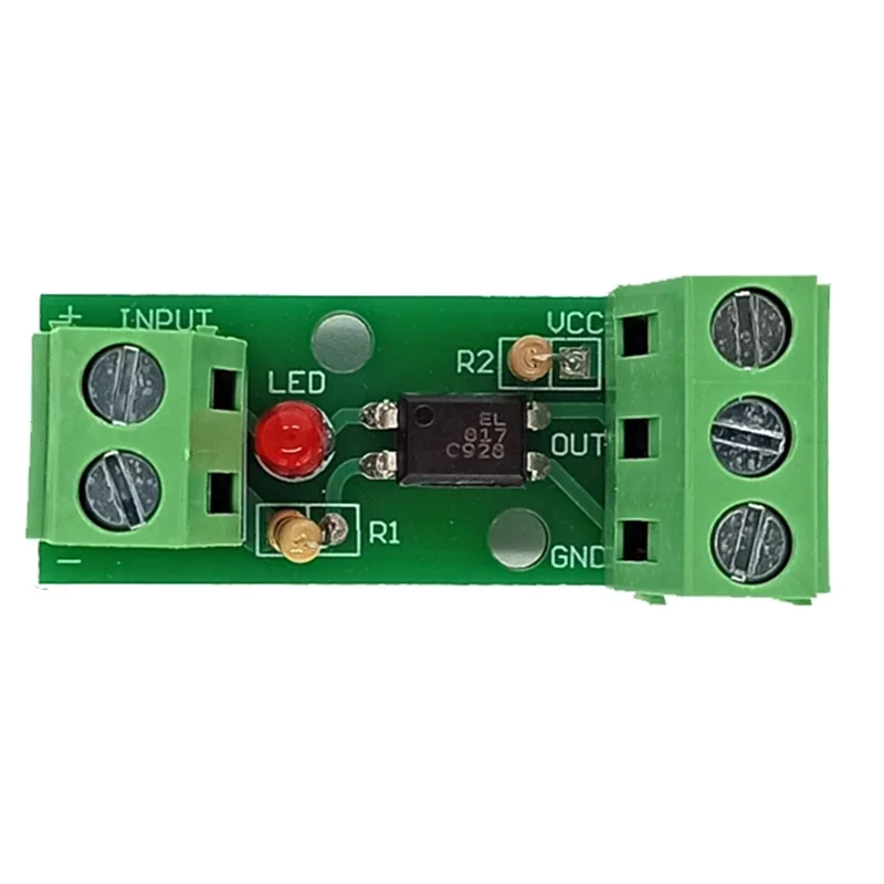 

-A90P 1 Channel Way Optocoupler Isolation Module PC817 3V-5V Photoelectric Isolator Rail Holder PLC Drive Motor Board 10PCS