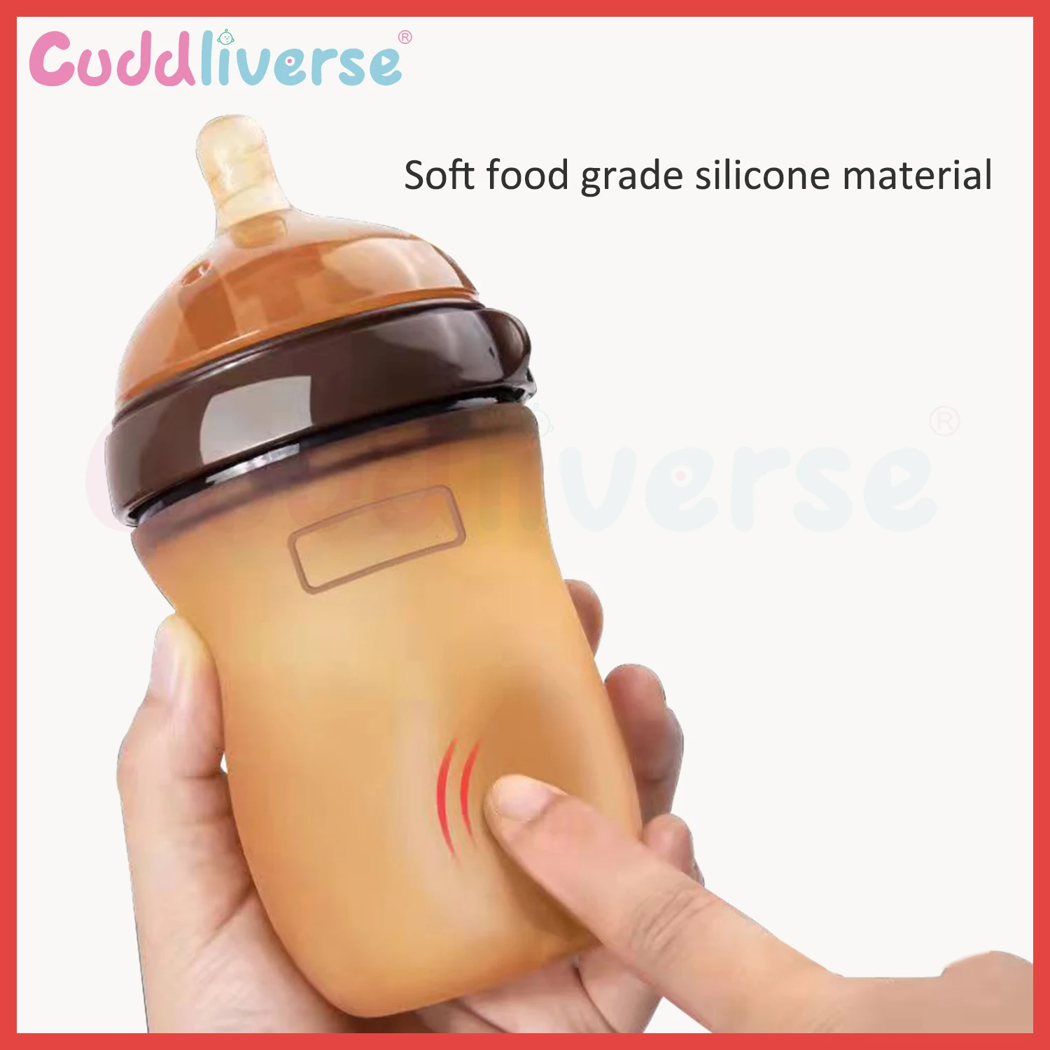 150 ミリリットル/250 ミリリットルシリコン哺乳瓶ナノシルバーシリコーンライスペーストボトル母乳のようなデザインブラウンボトル