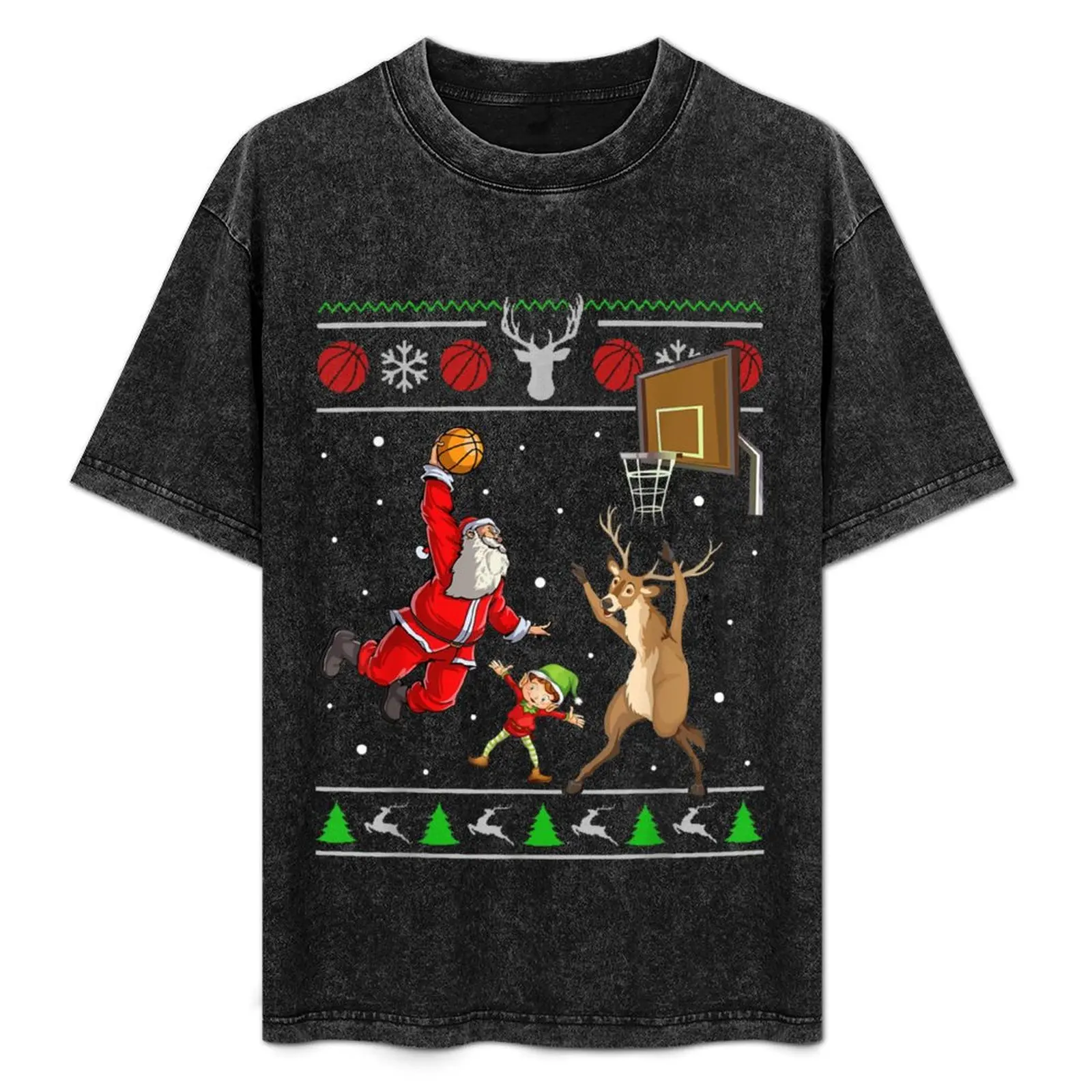

Snowtorious basketball christmas ugly sweater dunking santa T-Shirt summer 2025 Man t-shirt men t shirts high quality